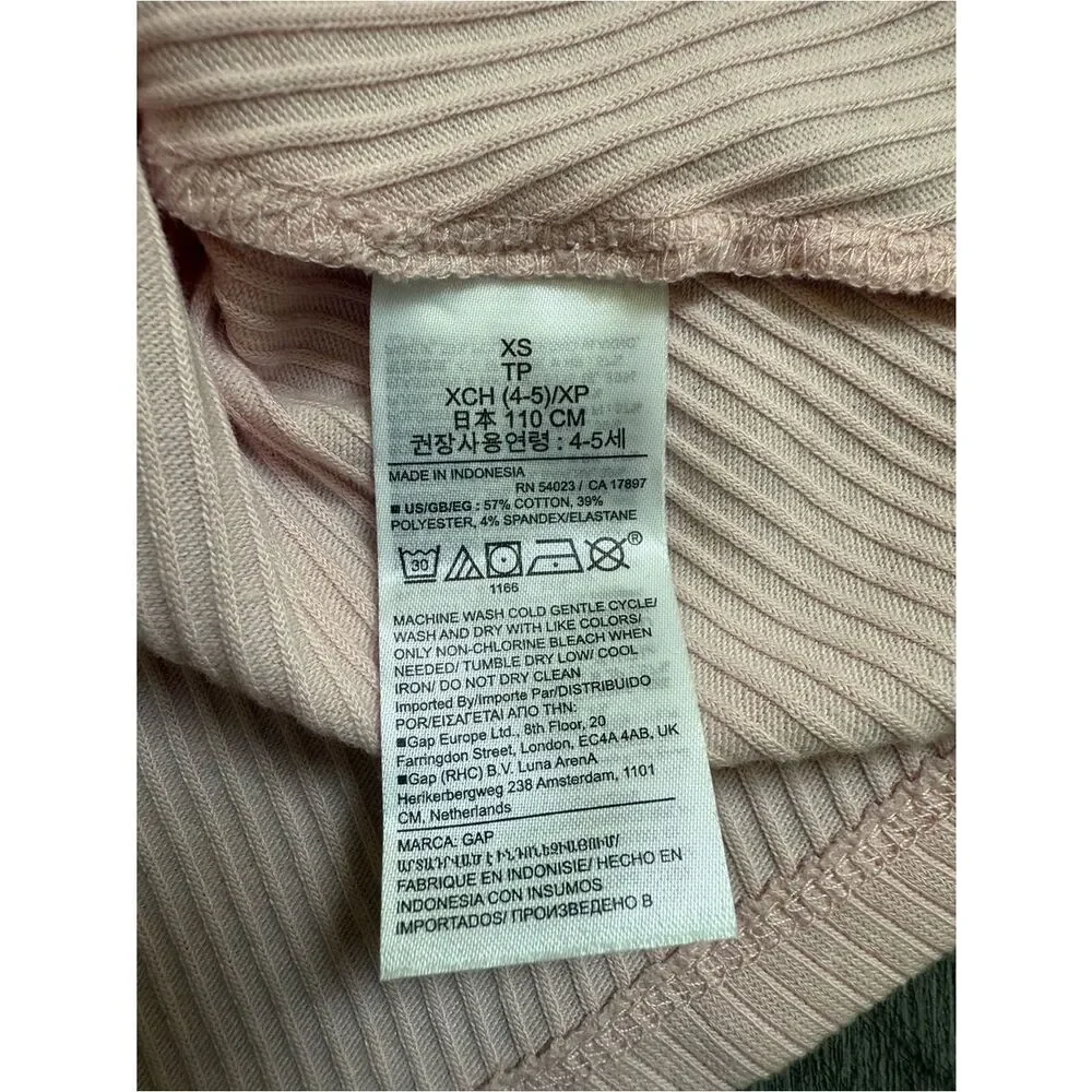 GAP Girls Dress Pink Ribbed Long Sleeve NEW XS 4-5